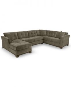 Furniture CLOSEOUT! Elliot Fabric Microfiber 3-Piece Chaise