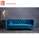 Turkish style Furniture Black Velvety 3 Seater Chesterfield Sofa