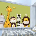 Custom Mural Wallpaper Children'S Room Bedroom Cartoon Theme Animals