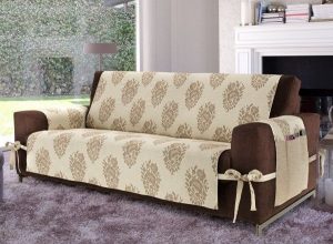 creative DIY sofa cover ideas beige cover brown sofa with ties