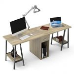 Amazon.com : DEWEL Two Person Computer Desk with Drawers 78'' Extra