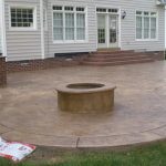 concrete patios pictures | Stamped Concrete Patio, Firepit, and