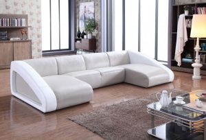 VIG | VG2T0916-GRY Divani Casa Pratt Modern Grey & White Leather