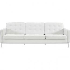 Modern & Contemporary Modern White Leather Sofa | AllModern