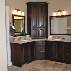 Pin by Erin Hall on HOUSE Build in 2019 | Corner bathroom vanity