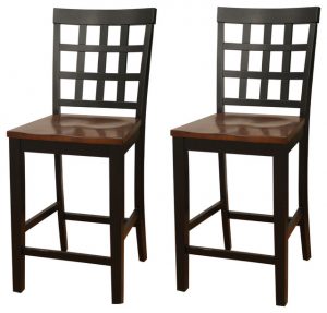 American Heritage Mia Square Block Back Counter Height Dining Chairs