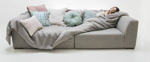 Ikuzo Product Deep Sofa Grey Color Creative Couch Cheap Sublime