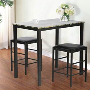 Amazon.com - Dining Kitchen Table Dining Set Marble Rectangular