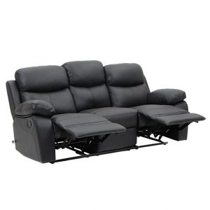 Modern Recliner Swivel Rocker Recliner Double Recliner Black Leather