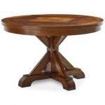 Furniture Mandara Round Expandable Dining Trestle Table - Furniture