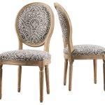 Hawthorne Black and White Patterned Fabric Dining Chairs, Set of 2