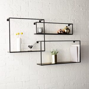 set of 3 iron floating shelves + Reviews | CB2