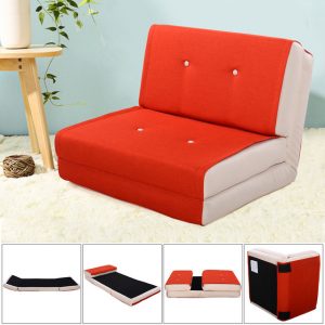 Giantex Folding Sofa Bed Modern Convertible Split Back Linen Futon