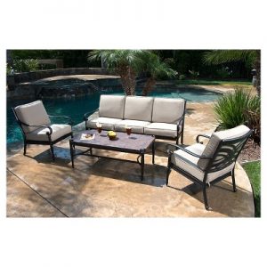 Kent 4-Piece Metal Patio Conversation Furniture Set : Target