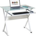 Amazon.com: OneSpace 50-JN1201 Ultramodern Glass Computer Desk White