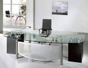 FKS-HD-ED024 Modern glass top office desk | $$$$$S in 2019