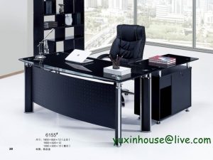 Tempered glass office desk boss desk table commercial office