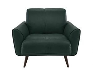 Amazon.com: Natuzzi Editions Tobia Green Leather Armchair: Kitchen