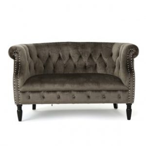 Grey Velvet Loveseats You'll Love | Wayfair