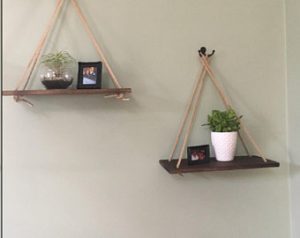 Rustic hanging shelf | Etsy