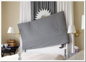 How to make an easy padded headboard that slips over headboard like