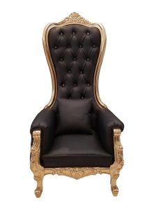 High Back Chair - HighBack Baroque Chair - Queen Throne Black