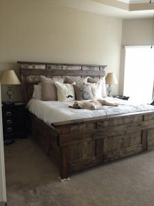 Kind size bed | Wood Projects | Pinterest | Farmhouse bedroom