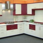 Maroon and White Kitchen Cabinets Design Ideas | Kitchen Design