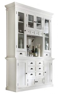 Amazon.com: NovaSolo Halifax Pure White Mahogany Wood Hutch Cabinet