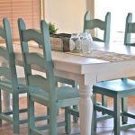 painted kitchen table and chairs-color combo for dining room: gray