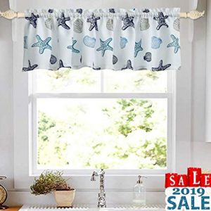 Amazon.com: oremila Kitchen Curtain Valance Multicolor Starfish