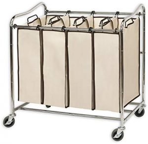 Amazon.com: Simplehouseware 4-Bag Heavy Duty Rolling Laundry Sorter