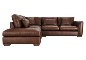 Savannah Leather Corner Sofa - Furniture Village