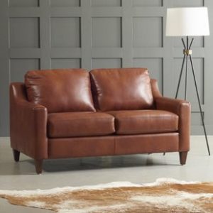 Hunter Green Leather Loveseat | Wayfair