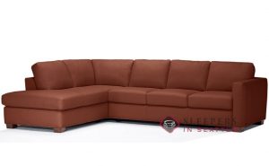 Natuzzi Editions Roya B735 Chaise Sectional Leather Sleeper Sofa in