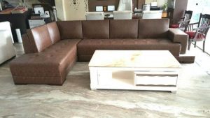 6 Seater Brown Designer Leather Sofa Set, Rs 49000 /set, Kenya