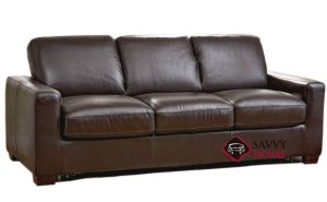 Rubicon (B534) Leather Sleeper Sofas Queen by Natuzzi is Fully