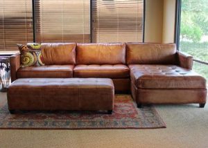 Amazon.com: Phoenix 100% Full Aniline Leather Sectional Sofa with