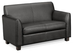 HON basyx Series Leather Lounge Seating u2013 Loveseat u2013 School and