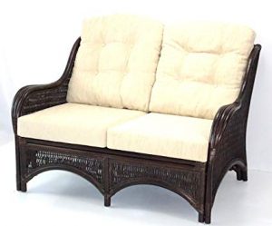 Amazon.com: Jam Lounge Loveseat Sofa ECO Natural Rattan Wicker