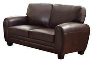 Amazon.com: Homelegance 9734DB-2 Upholstered Loveseat Bonded Leather