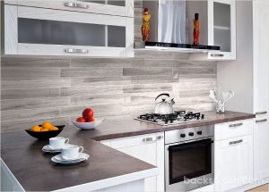 modern silver gray long subway marble backsplash tile | new house