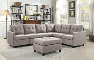 Amazon.com: 7-Pieces Indoor Modular Sectional Sofas with Storage