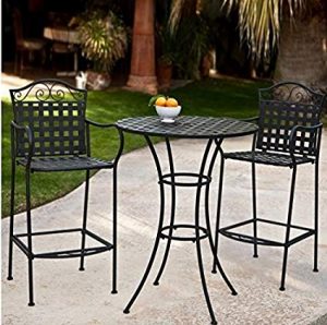 Amazon.com: 3 Piece Outdoor Bistro Set Bar Height -Black. This