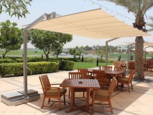 FIM Flexy Aluminum 8' x 16' Rectangular Offset Patio Umbrella