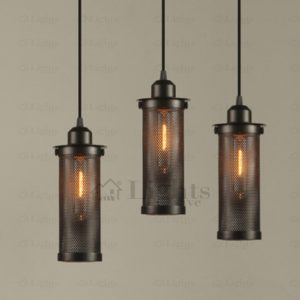 Vintage Black Iron Small Industrial Pendant Lighting