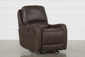 Davor Brown Power Recliner | Living Spaces