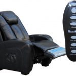 Home Theater Leather Power Recliners with Shiatsu Massage & Cupholders