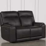 Sinjin Leather Power Reclining Loveseat W/Power Headrest | Living Spaces