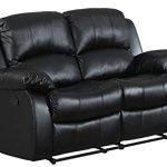 Amazon.com: Homelegance Double Reclining Loveseat, Black Bonded